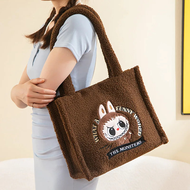 Cute  Single Shoulder Bag Cartoon Anime New Large Capacity Portable Handbag for Girls Going Out Mobile Money Storage Bag