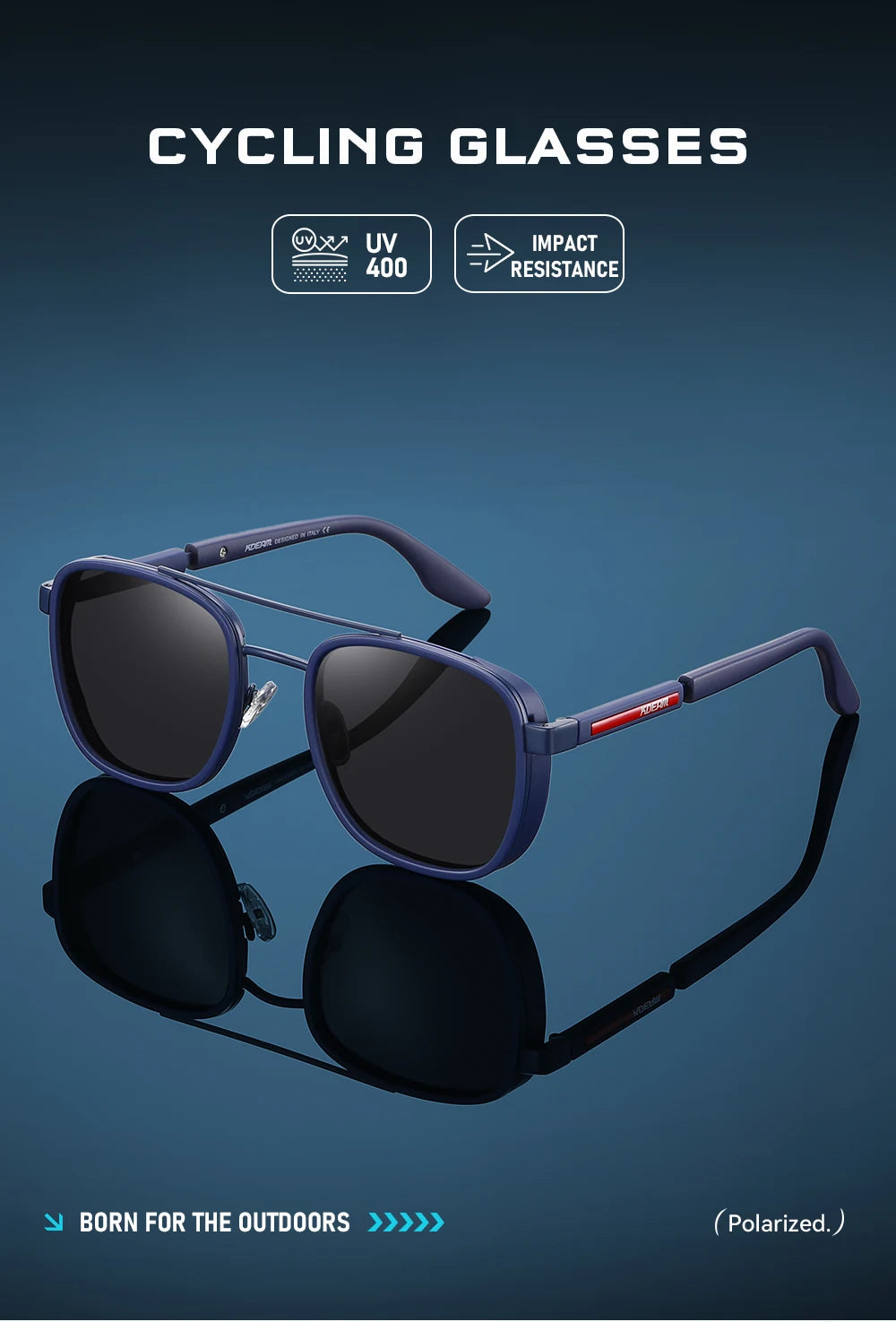 KDEAM Full-Rim Polarized Sunglasses For Men Crafted From High-Quality TR90 Sunglasses Fishing And Driving