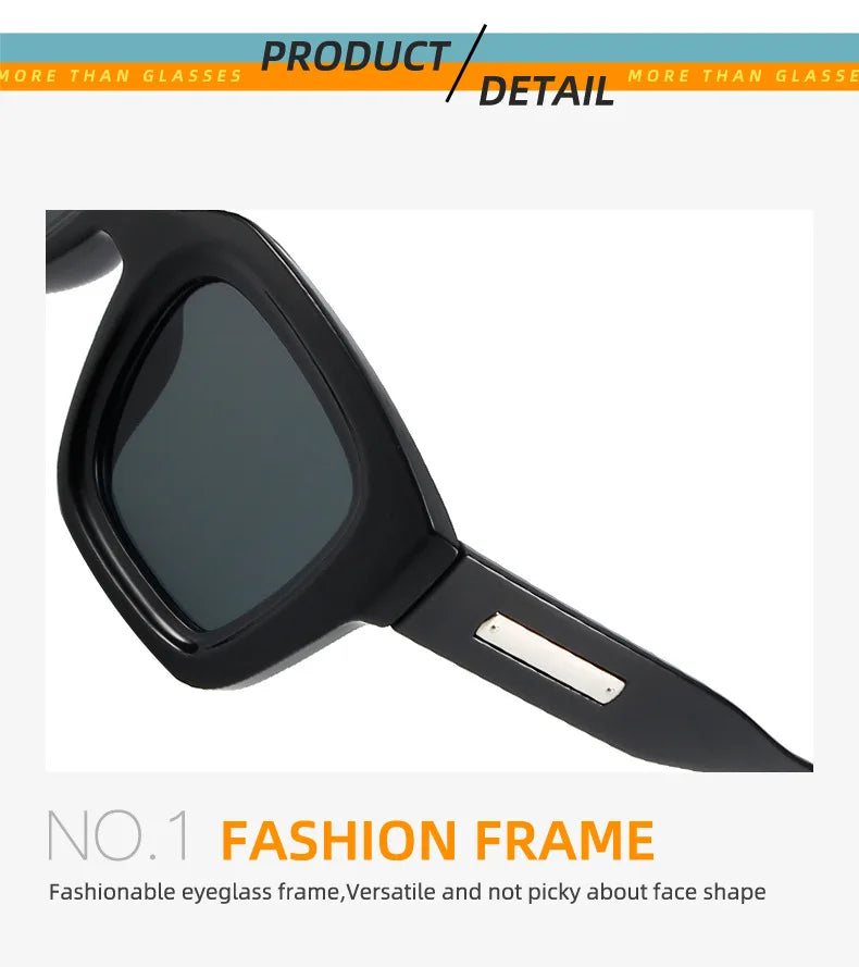 Fashion Vintage Luxury Brand Designer Olive Green Square Sunglasses Women For Men Sun Glasses Punk Popular Rivet Outdoor Shades