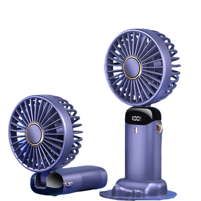 USB Neck Fan - 5 Speed Portable Hanging Fan with Digital Display