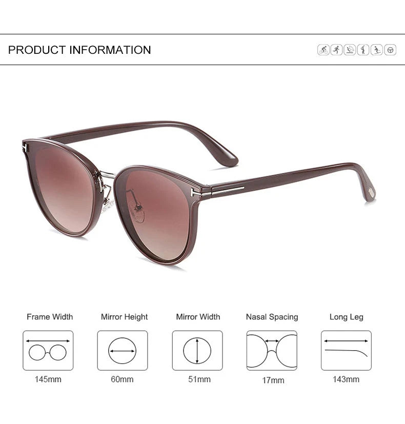 HBK Retro Polarized Sunglasses Woman Cat Eye Fashion Polar Sun Glasses Luxury Ladies Brand Ultralight Tourism Party Driving
