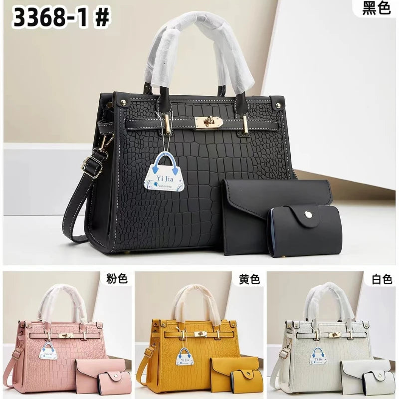 2025 Women's 3-Piece Tote Bag Set - Large Capacity Casual Handbag Collection