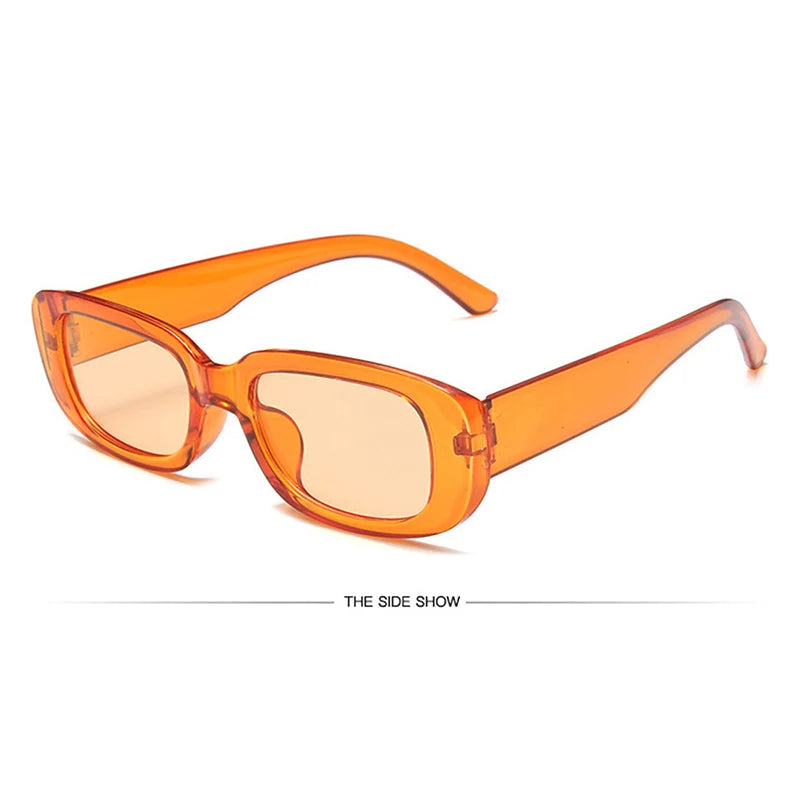 Fashion Black Square Sunglasses Woman Luxury Brand Small Rectangle Sun Glasses Female Gradient Clear Mirror Oculos De Sol