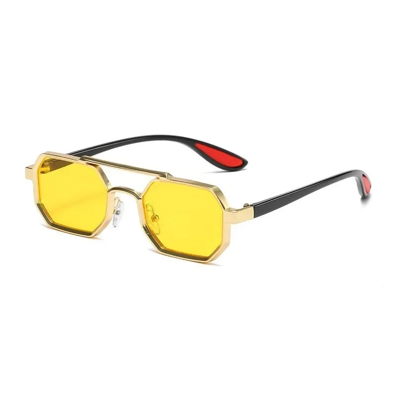 Vintage Square Sunglasses for Men Steampunk Sunglasses Retro Women Punk Style Fashion Glasses Retro Shades Gafas De Sol