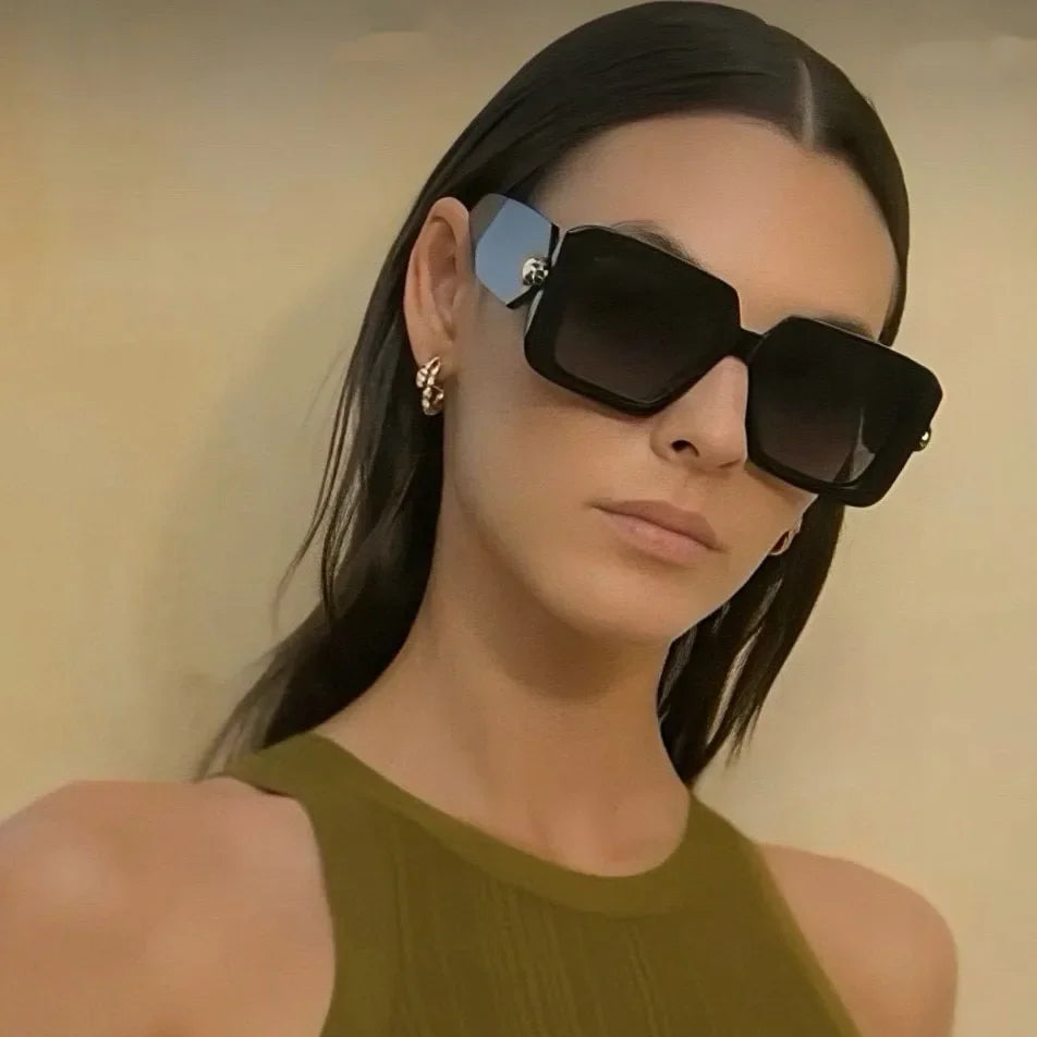 New Oversized Square Sunglasses Women For Female Luxury Brand Designer Vintage Sun Glasses Popular Punk Elegant Sexy Lady Shades
