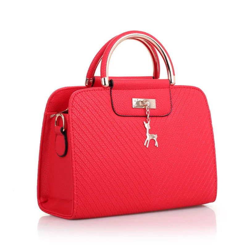 Korean Fashion Leather Handbag 2025 - Small Square Crossbody Bag