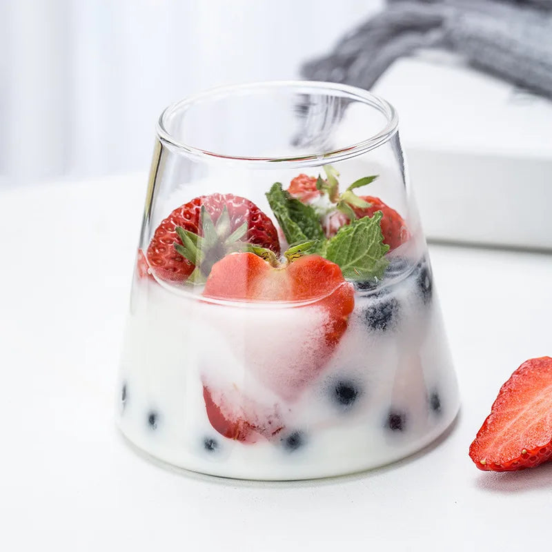 Creative Glass Glass Household High Borosilicate Whiskey Glass Single Layer Transparent Glass Juice Drink Cup Drinking Cup