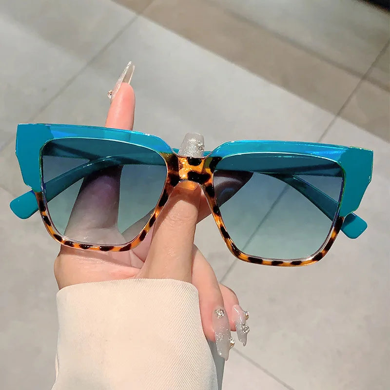 Vintage Candy Color Square Sunglasses Women For Men Trendy Sun Glasses Punk Luxury Brand Designer Popular Travel Shades UV400