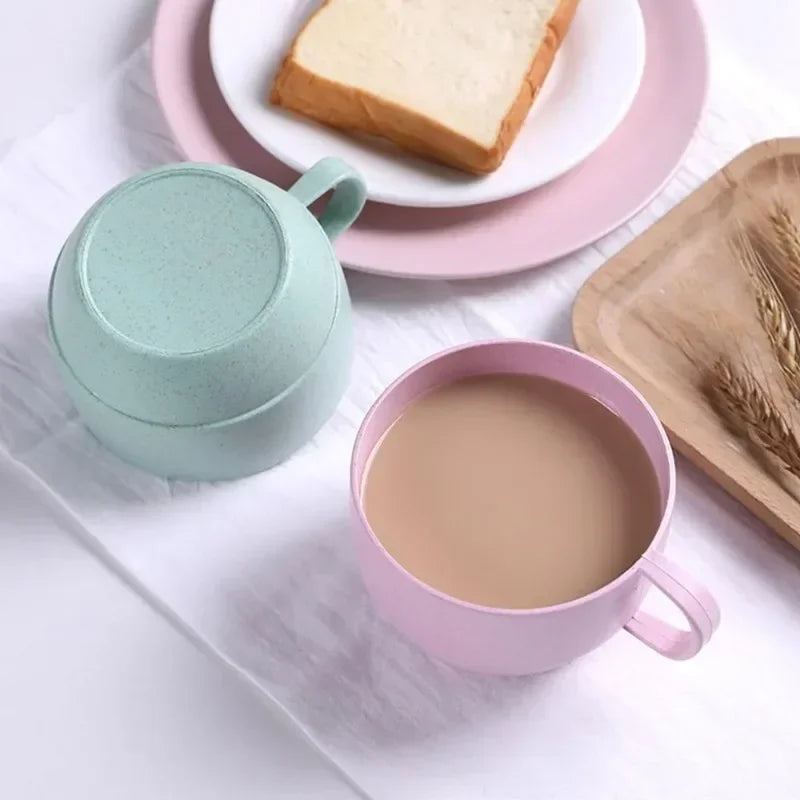 Eco-Friendly Wheat Straw Coffee Mug - European Style