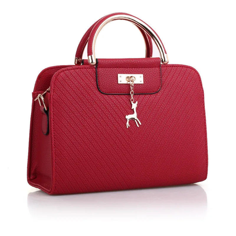 Korean Fashion Leather Handbag 2025 - Small Square Crossbody Bag