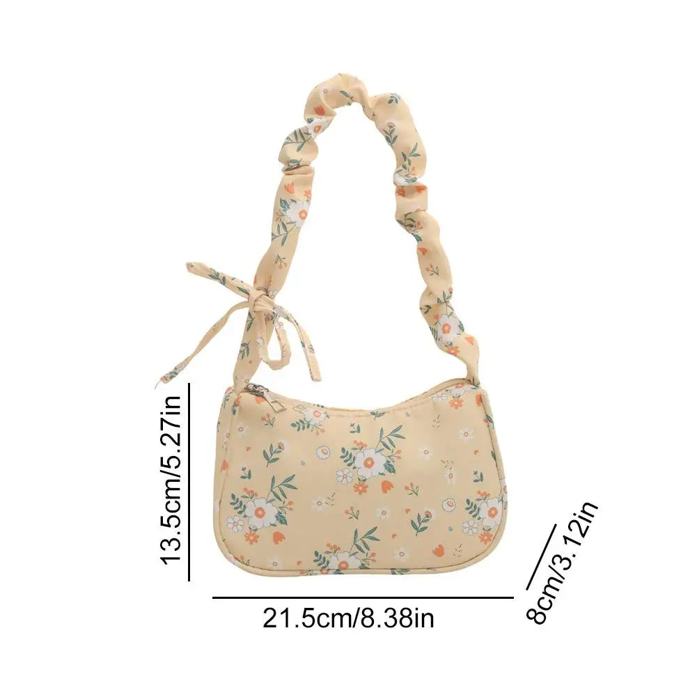 New Sweet Corduroy Tote Bag Trendy Gentle Zipper Underarm Bag Large Capacity Women Girl Y2k Strawberry Shoulder Bag