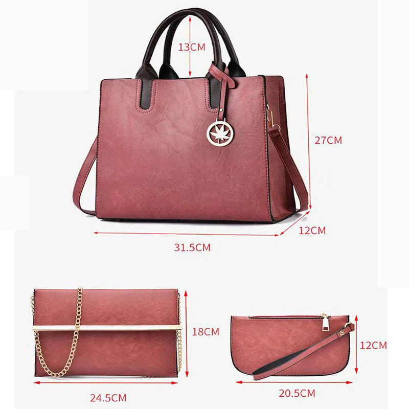 Three-piece set of women's bags Women's shoulder Handbags Bag for 2025 Female luxury designer Casual fashion  bags