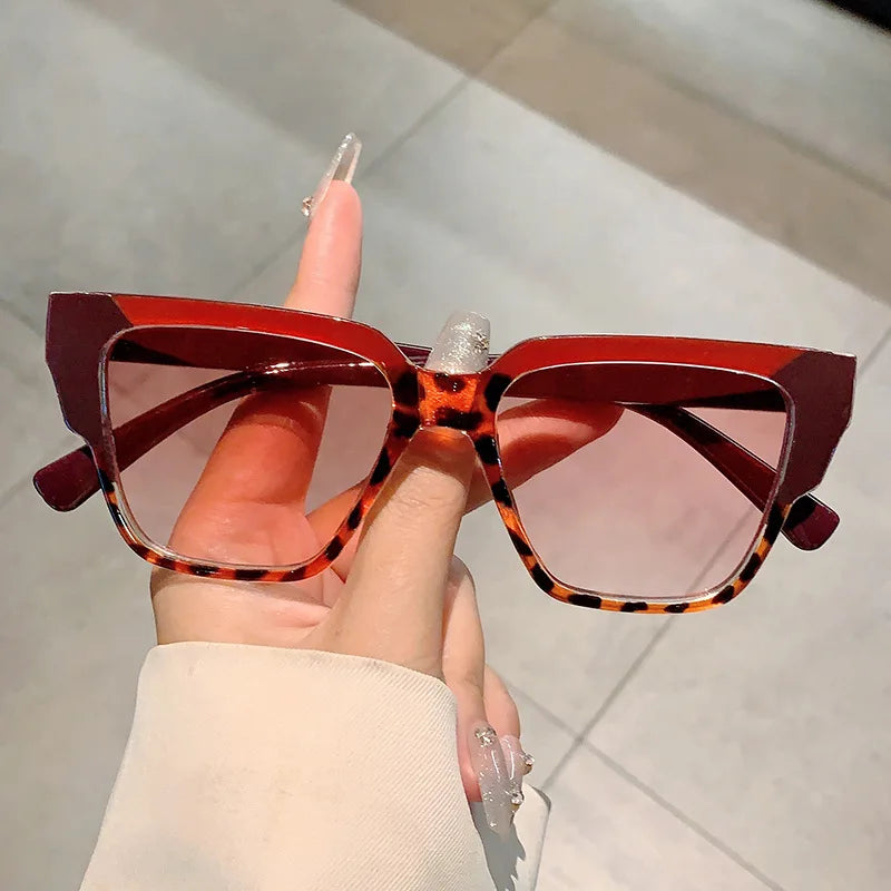 Vintage Candy Color Square Sunglasses Women For Men Trendy Sun Glasses Punk Luxury Brand Designer Popular Travel Shades UV400
