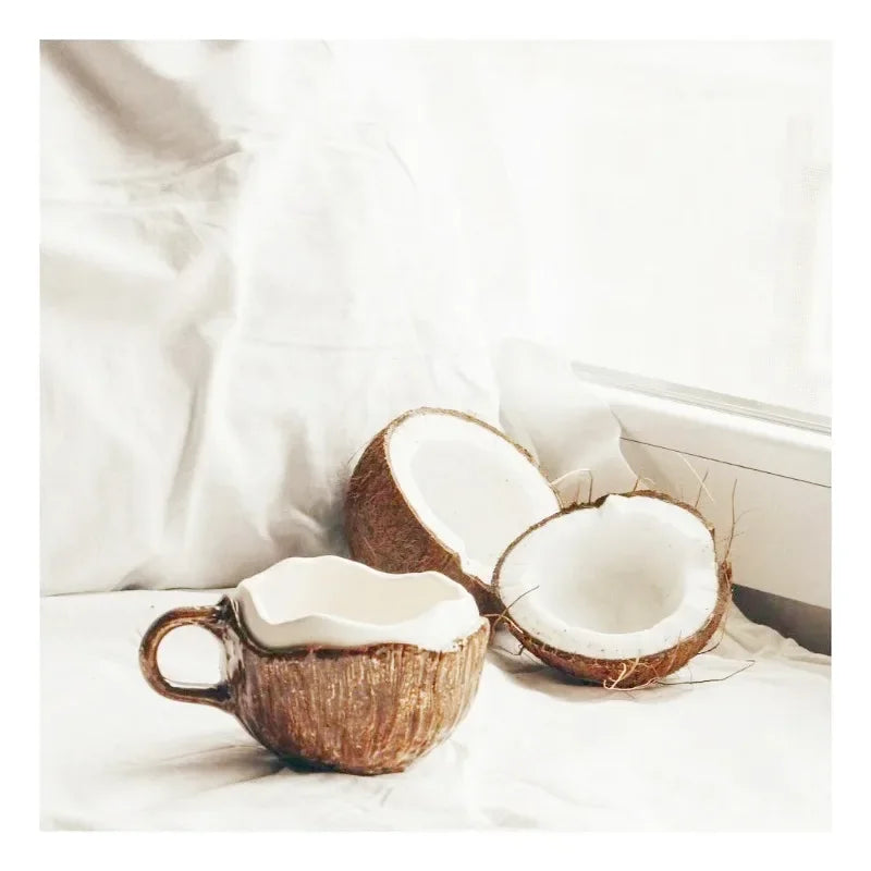 Korean Retro Hand Pinched Ceramic Coffee Cup - 250ml