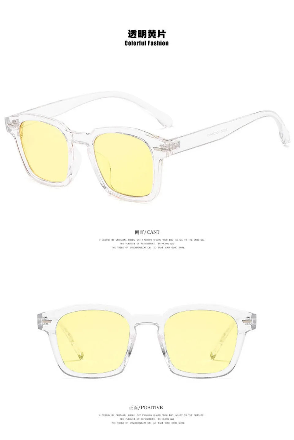 New Retro Vintage Square Frame Sunglasses for Women Men Unisex Transparent Outdoor Sports Ridding Black Sunglasses Eyewear UV400