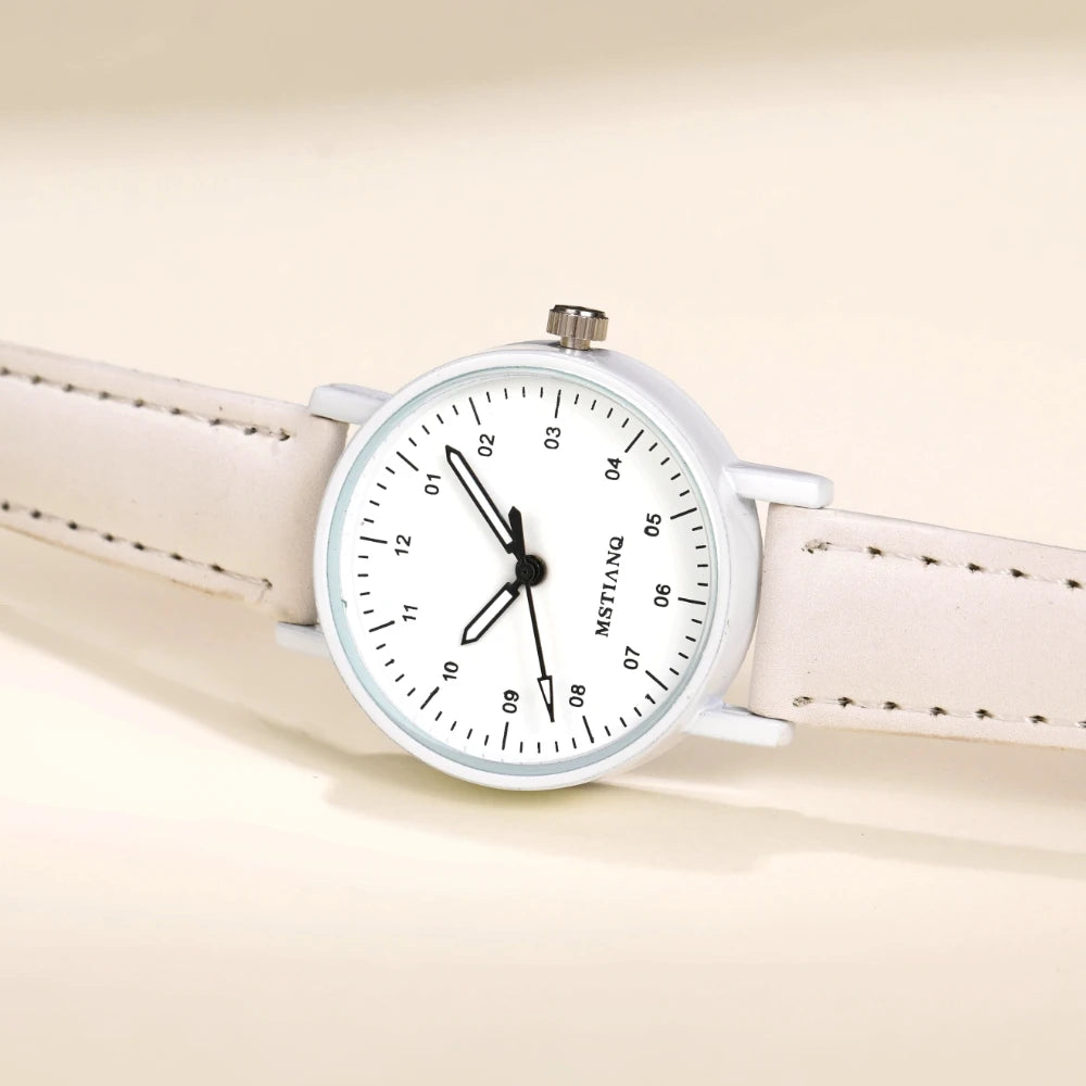 Girls Bracelet Watch Set - 5pcs Pentagram Daisy Pearl Jewelry