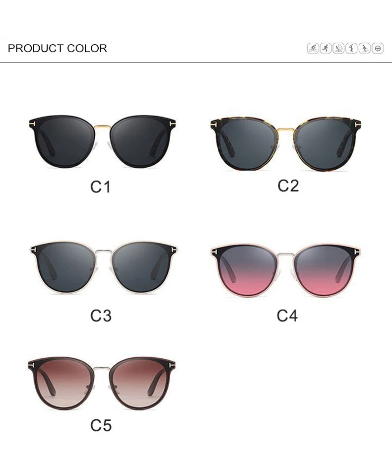 HBK Retro Polarized Sunglasses Woman Cat Eye Fashion Polar Sun Glasses Luxury Ladies Brand Ultralight Tourism Party Driving