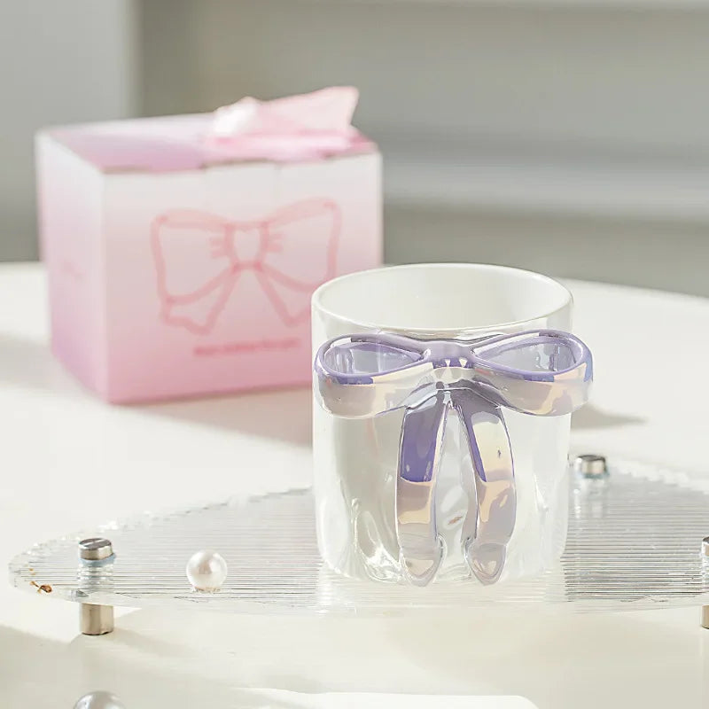 Premium Bowknot Ceramic Mug Creative Water Cup New Breakfast Cup Coffee Cup Women's Home Drinkware Breakfast Plates, Tableware
