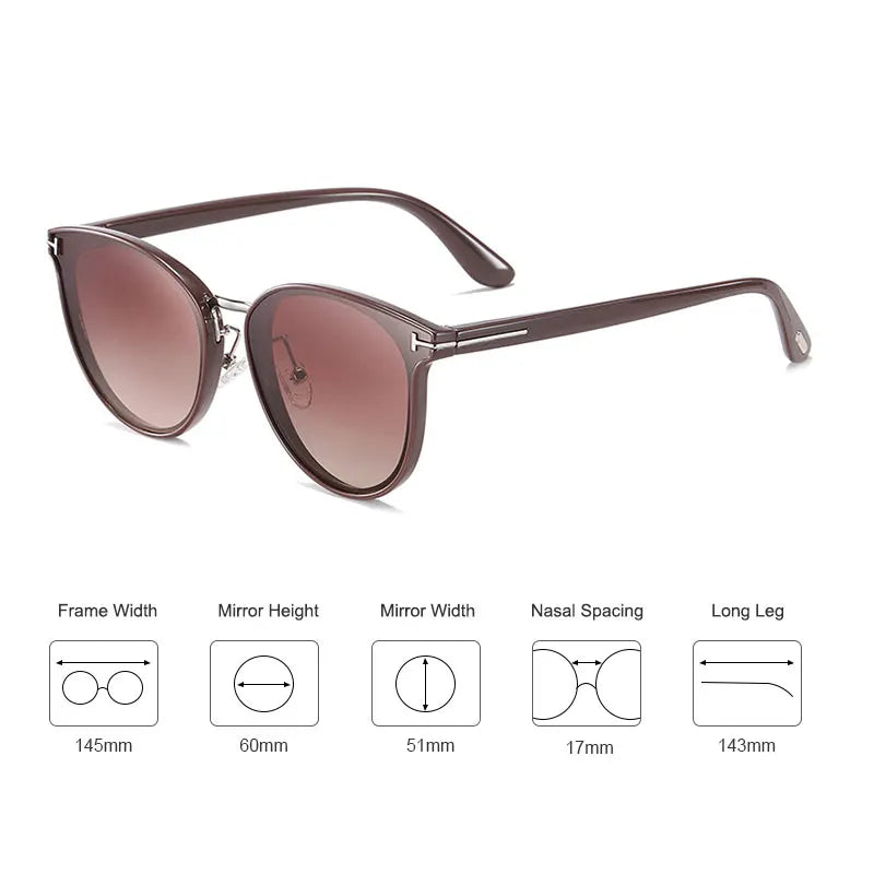 HBK Retro Polarized Sunglasses Woman Cat Eye Fashion Polar Sun Glasses Luxury Ladies Brand Ultralight Tourism Party Driving