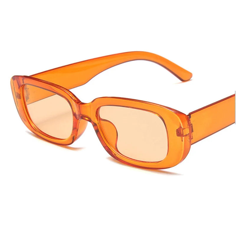Fashion Black Square Sunglasses Woman Luxury Brand Small Rectangle Sun Glasses Female Gradient Clear Mirror Oculos De Sol