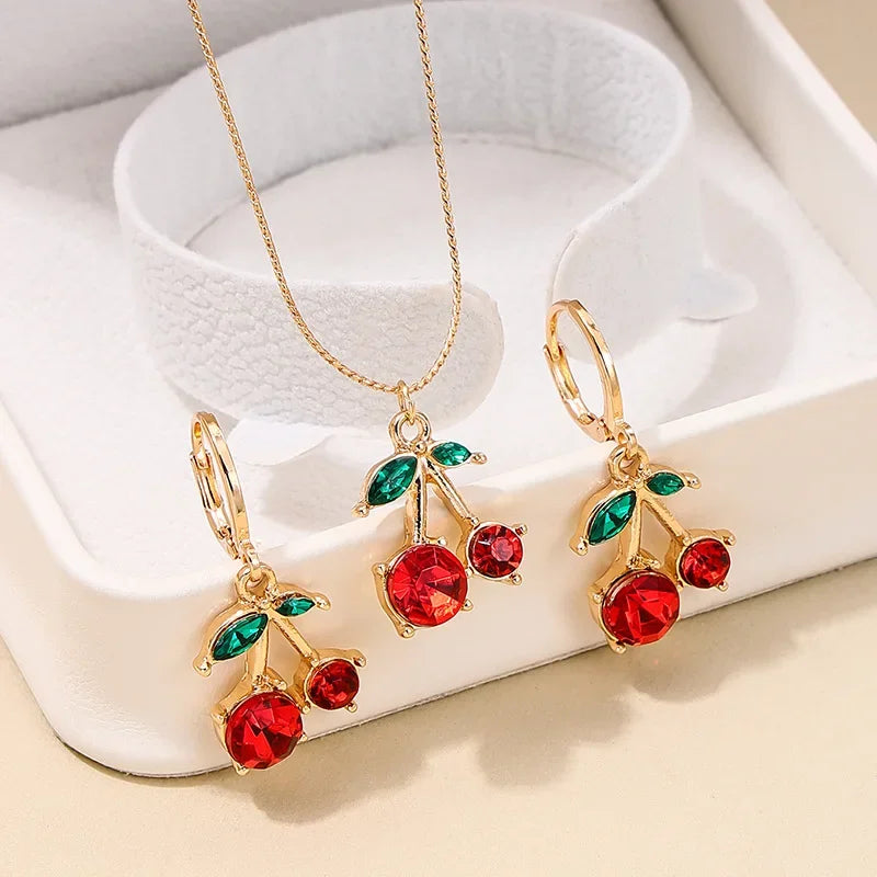 Water Drop Jewelry Set - 4-Piece Fashion Necklace Bracelet Ring Earrings
