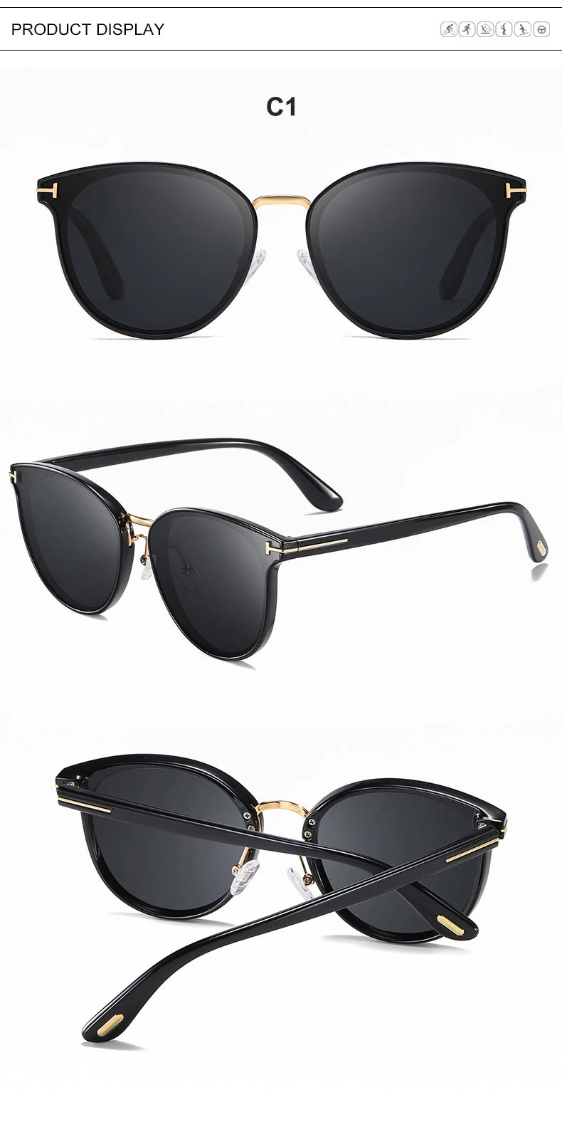 HBK Retro Polarized Sunglasses Woman Cat Eye Fashion Polar Sun Glasses Luxury Ladies Brand Ultralight Tourism Party Driving