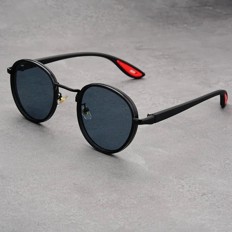 Vintage designer outdoor sunglasses Men Round Fashion Plastic Titanium High Quality Sun Glasses Man UV Protection glasses woman