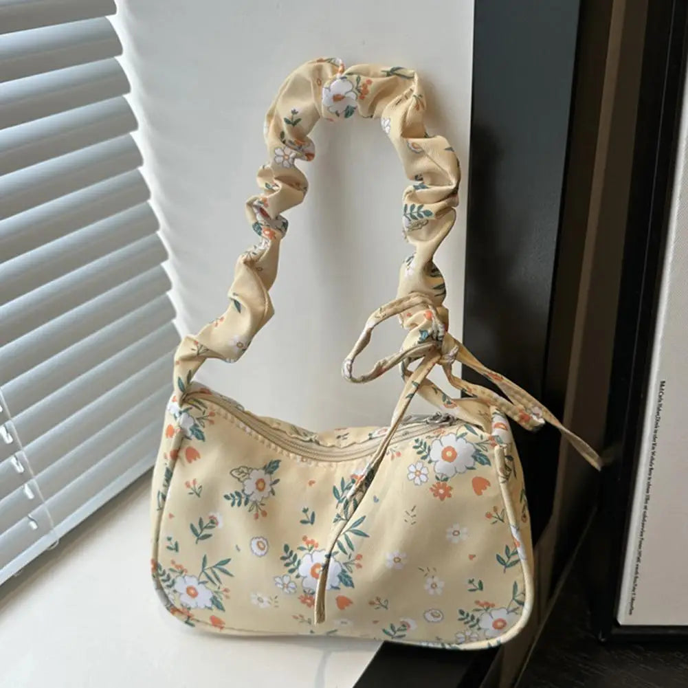 New Sweet Corduroy Tote Bag Trendy Gentle Zipper Underarm Bag Large Capacity Women Girl Y2k Strawberry Shoulder Bag