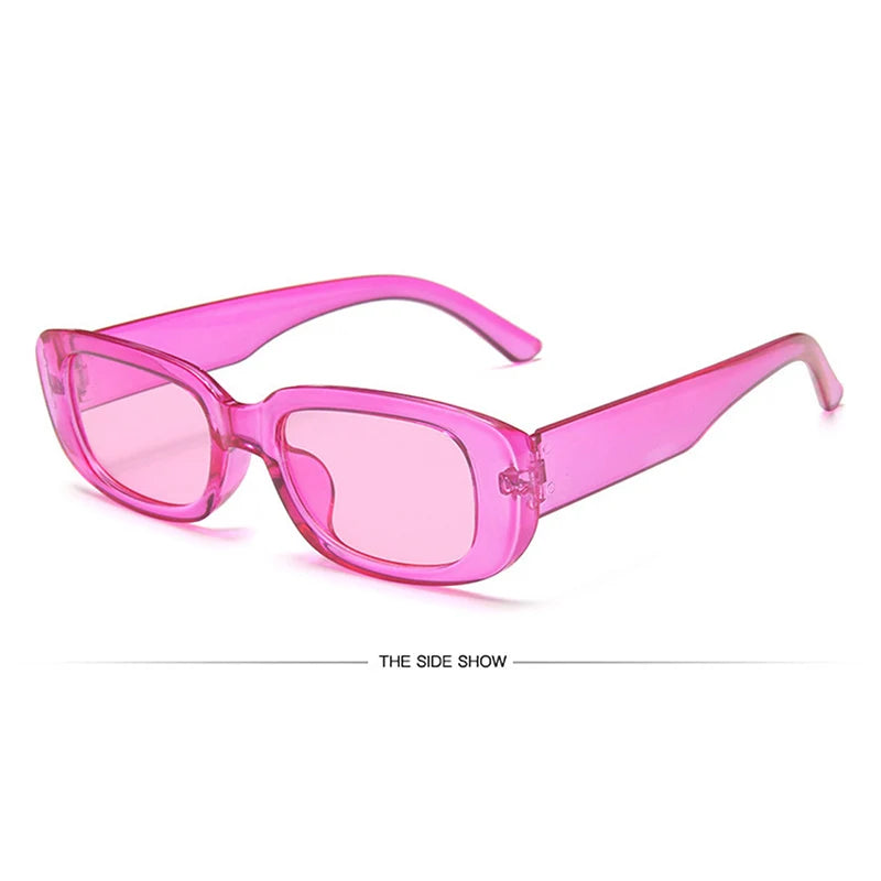 Fashion Black Square Sunglasses Woman Luxury Brand Small Rectangle Sun Glasses Female Gradient Clear Mirror Oculos De Sol