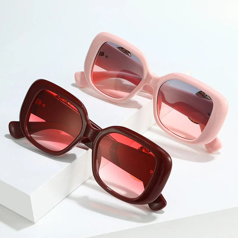 Big Frame Luxury Brand Designer Vintage Square Sunglasses Women For Men Sun Glasses Punk Classic Outdoor Gold Leopard Shades