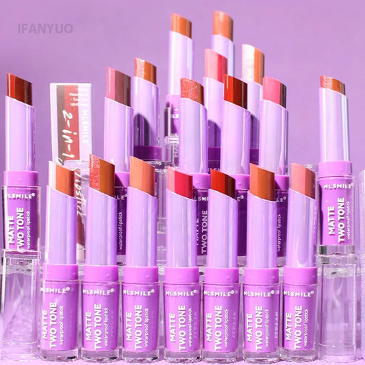 Rose Pink Gradient Lipstick - Waterproof Matte Collection