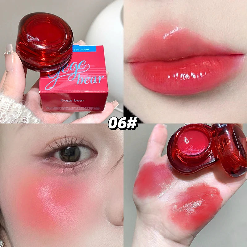 Gege Bear Gel Cream Blush & Lipstick - Dual-Purpose Brightening Moisturizer