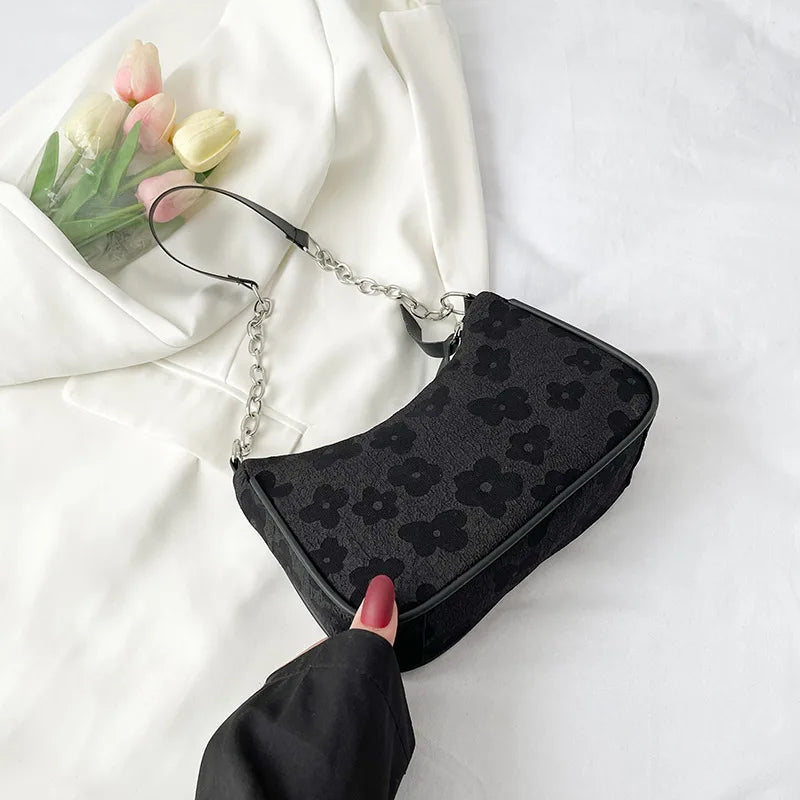 Fashion Felt Shoulder Bags for Women Small Casual Underarm Bag Female Hand Crossbody Bags for Women