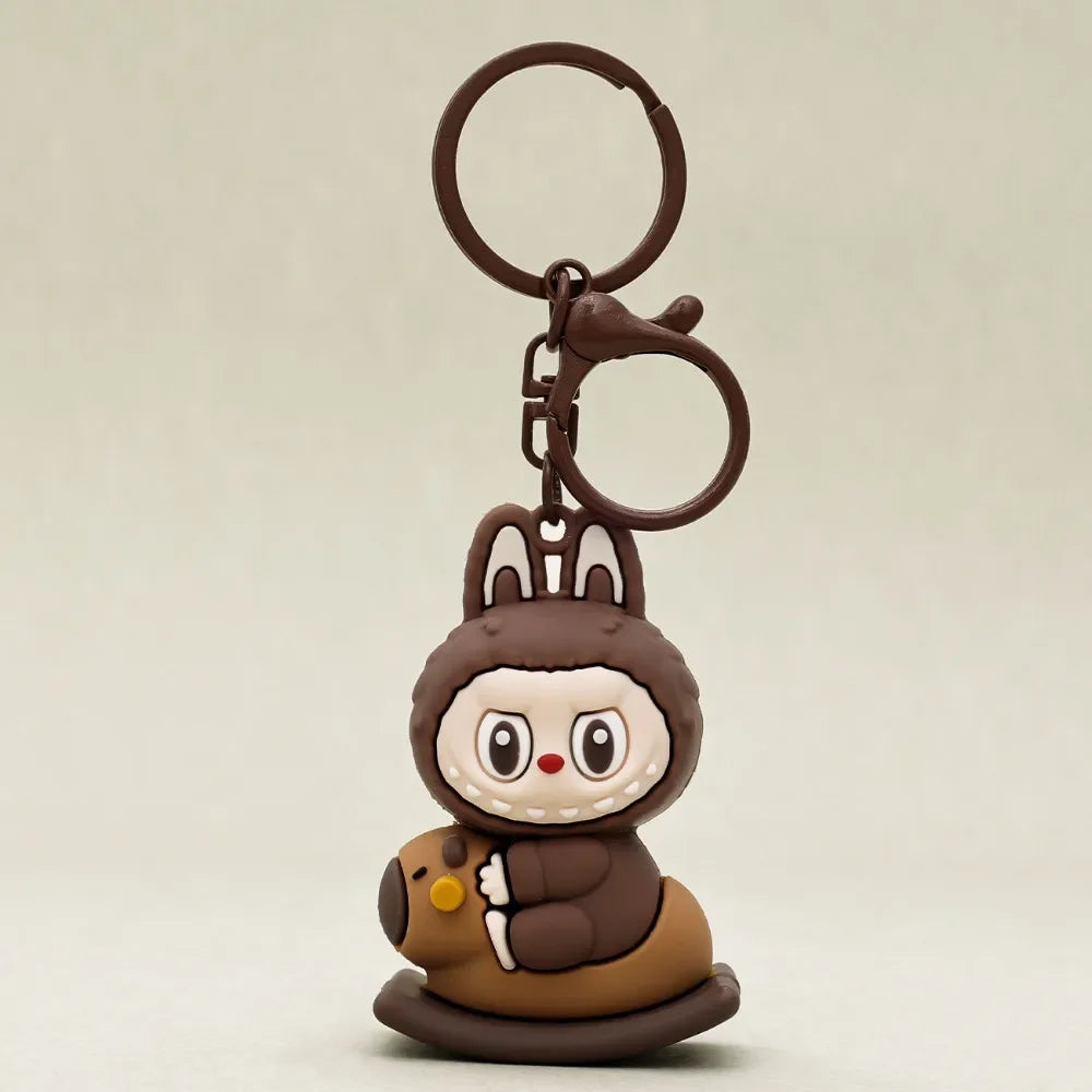 Cute Cartoon Wooden Horse Keychain - Student Backpack Pendant