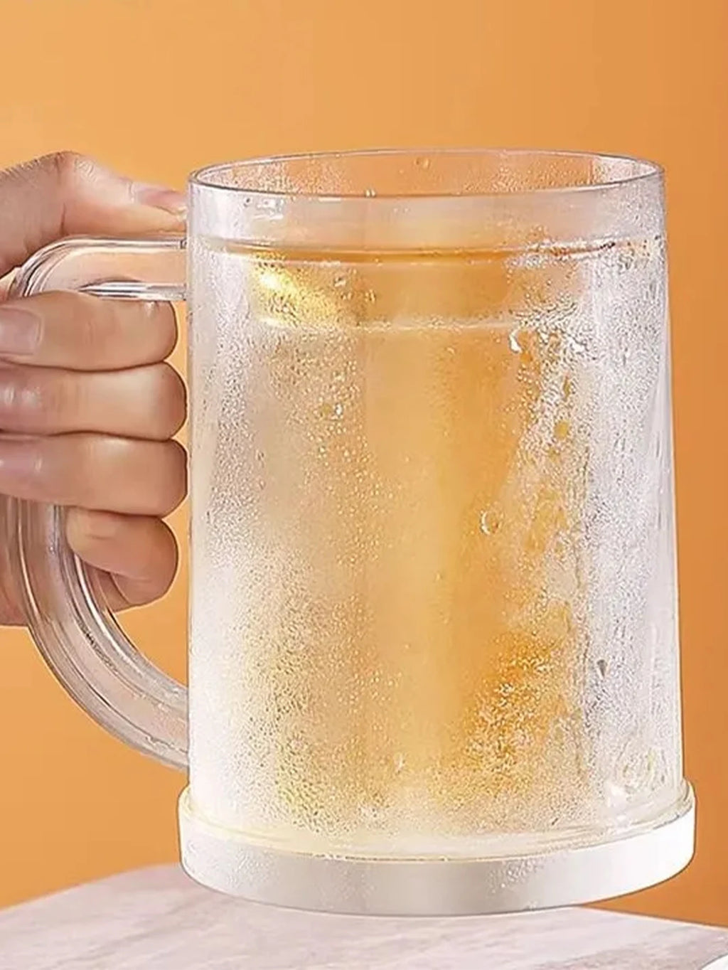 1 Pc Summer Double-layer Refrigerated Ice Cups. Beer Cups with Large Capacity for Beverages. Household Drinking Utensils.