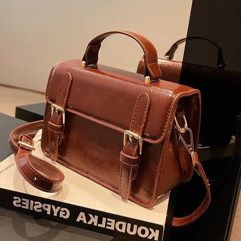 Vintage Women Handbag - Small PU Leather Shoulder Bag