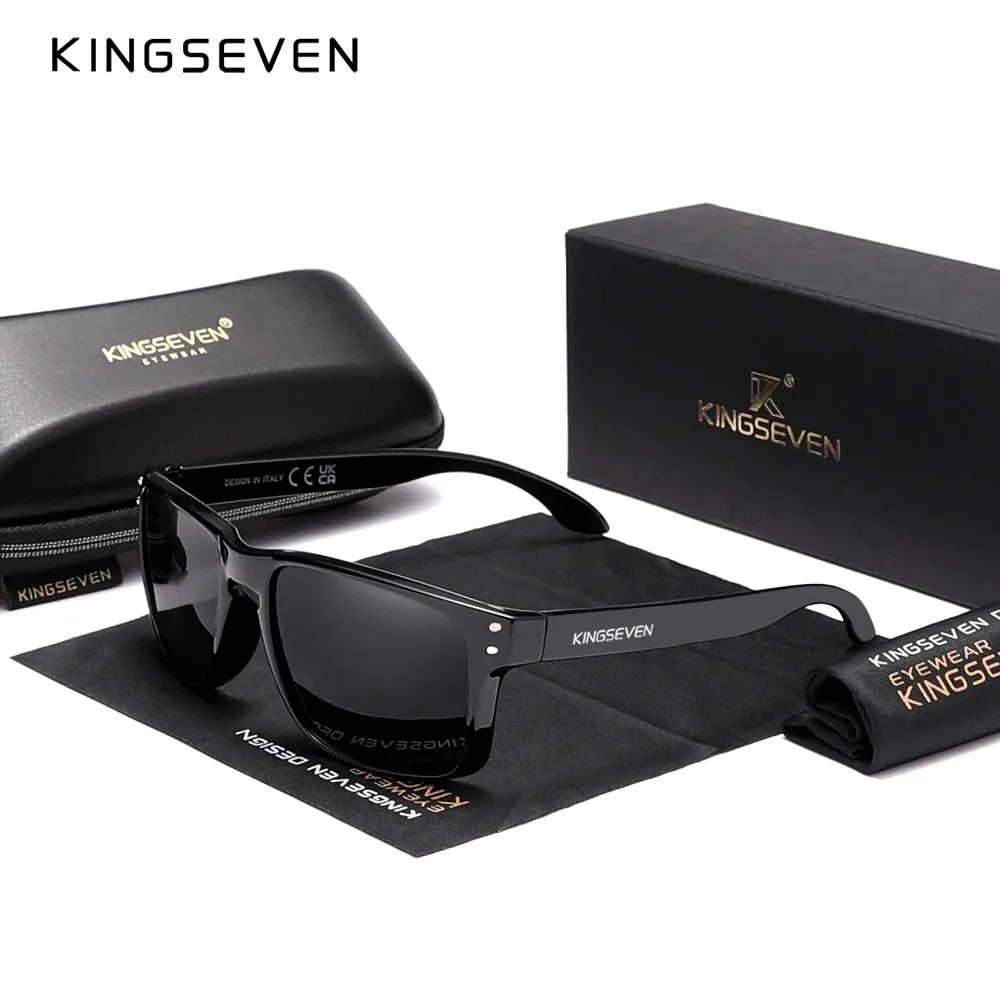 KINGSEVEN Rectangle Retro TR90 Polarized Sunglasses Women Men Cycling UV400 Climbing Glasses Anti-glare Outdoor Sports Eyewear