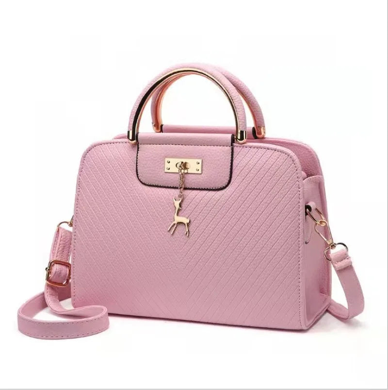 Korean Fashion Leather Handbag 2025 - Small Square Crossbody Bag