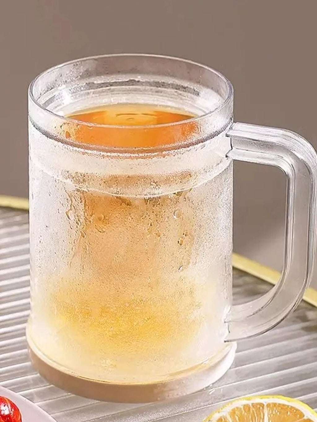 1 Pc Summer Double-layer Refrigerated Ice Cups. Beer Cups with Large Capacity for Beverages. Household Drinking Utensils.