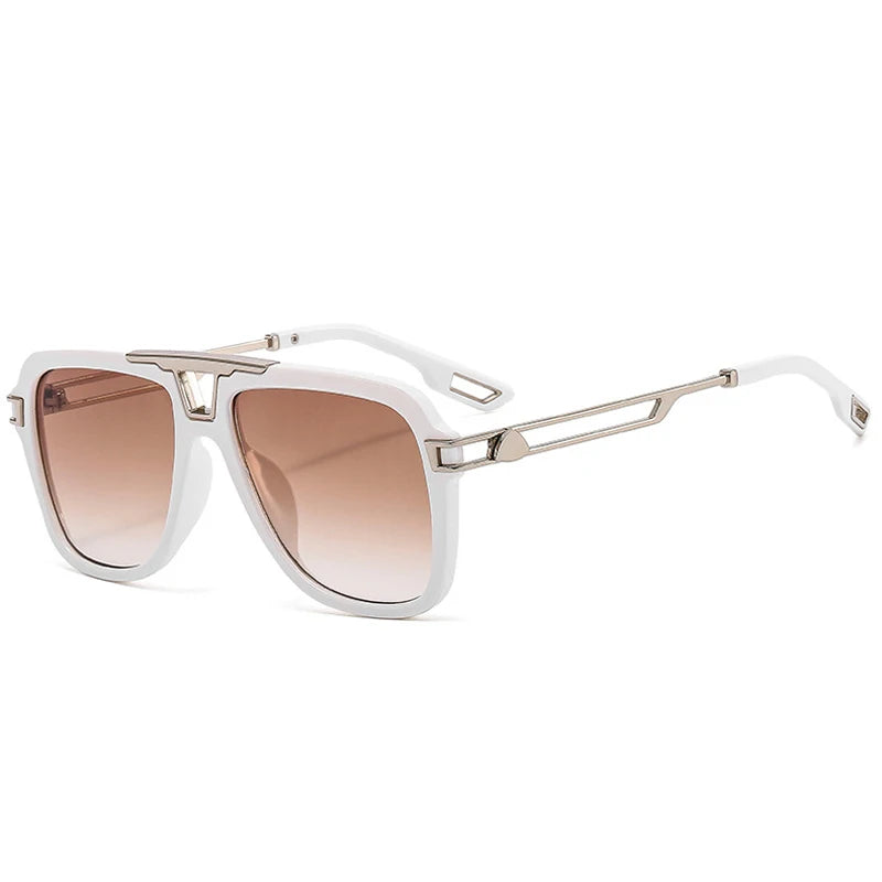 SHAUNA Retro Double Bridges Square Sunglasses Women Fashion Brand Designer Gradient Shades UV400 Men Trending Sun Glasses