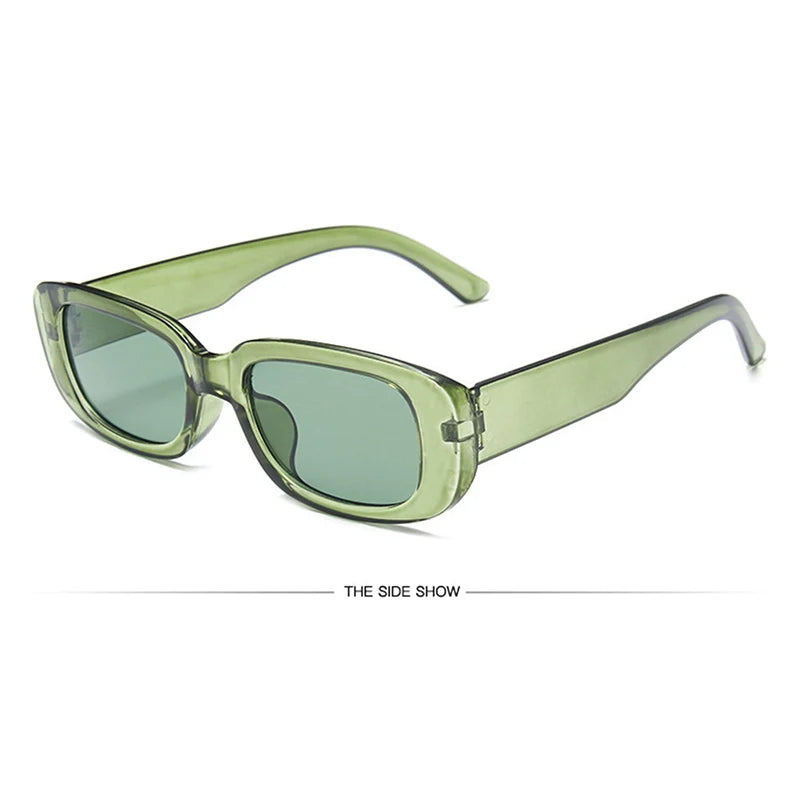 Fashion Black Square Sunglasses Woman Luxury Brand Small Rectangle Sun Glasses Female Gradient Clear Mirror Oculos De Sol