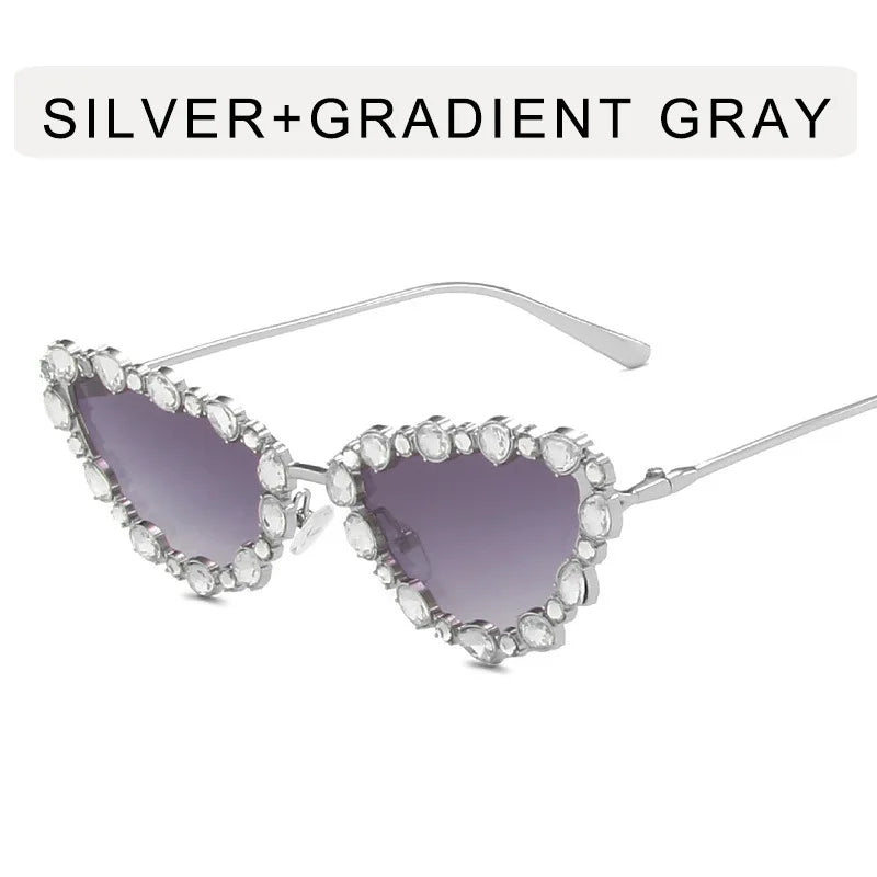 56219 Brand Diamond Sunglasses Women Cat Eye Retro Sun Glasses for Women Luxury Vintage Shades Female Black Oculos