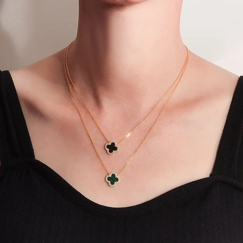 Necklaces, simple and high-end, clover necklaces, earrings, necklace sets, jewelry wholesale