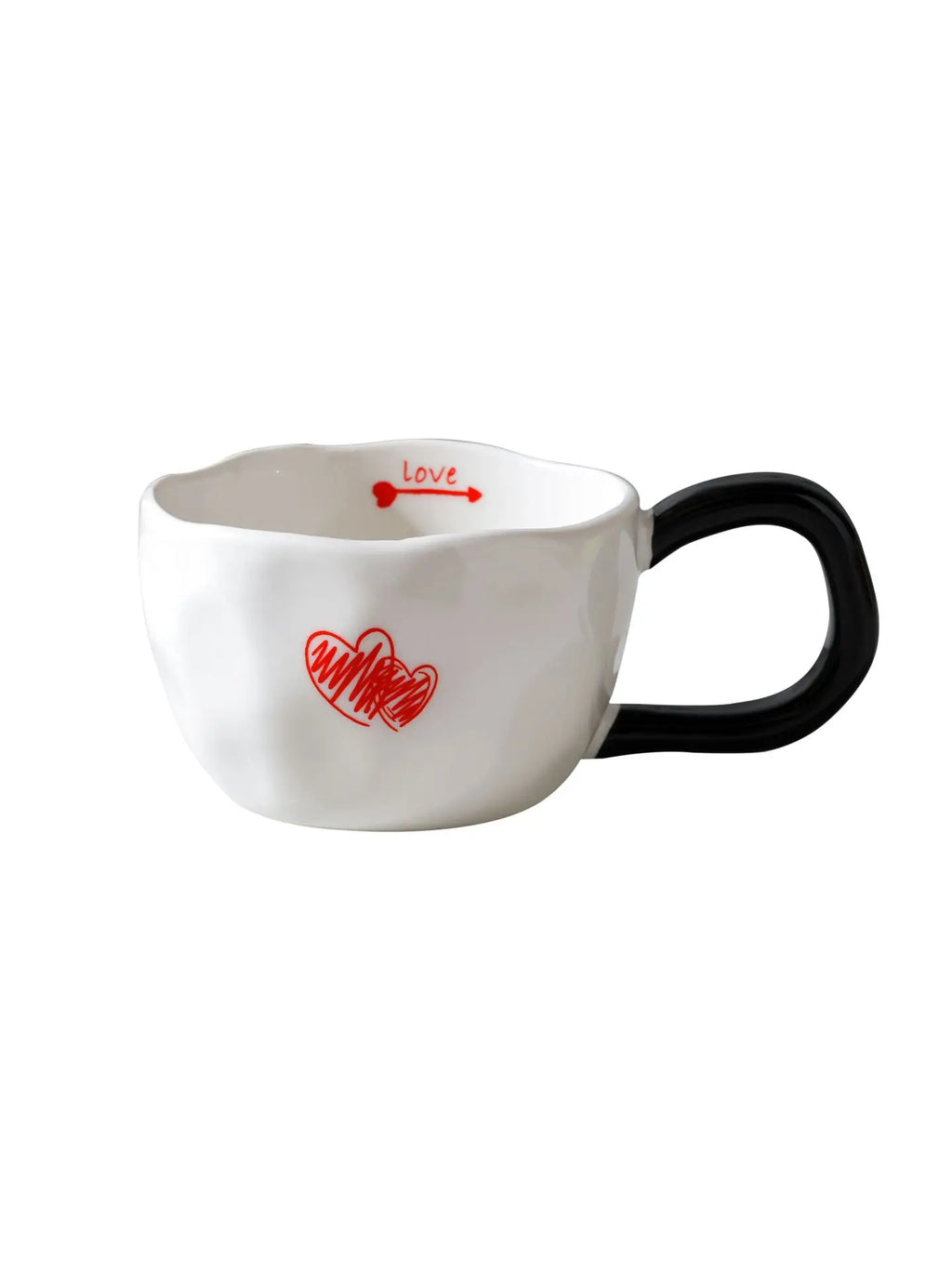300ml Ceramic Mugs Coffee Cups Hand Pinched Irregular Flower Milk Tea Cup ins korean style Oatmeal Breakfast Mug Drinkware Kitch