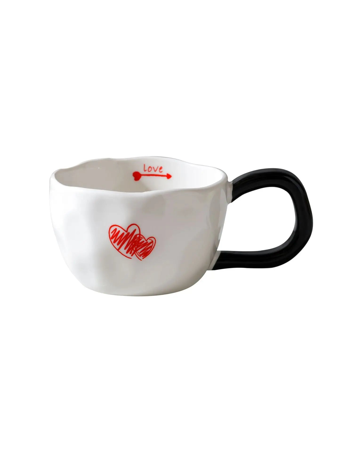 300ml Ceramic Mugs Coffee Cups Hand Pinched Irregular Flower Milk Tea Cup ins korean style Oatmeal Breakfast Mug Drinkware Kitch