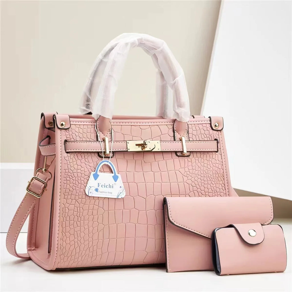 2025 Women's 3-Piece Tote Bag Set - Large Capacity Casual Handbag Collection
