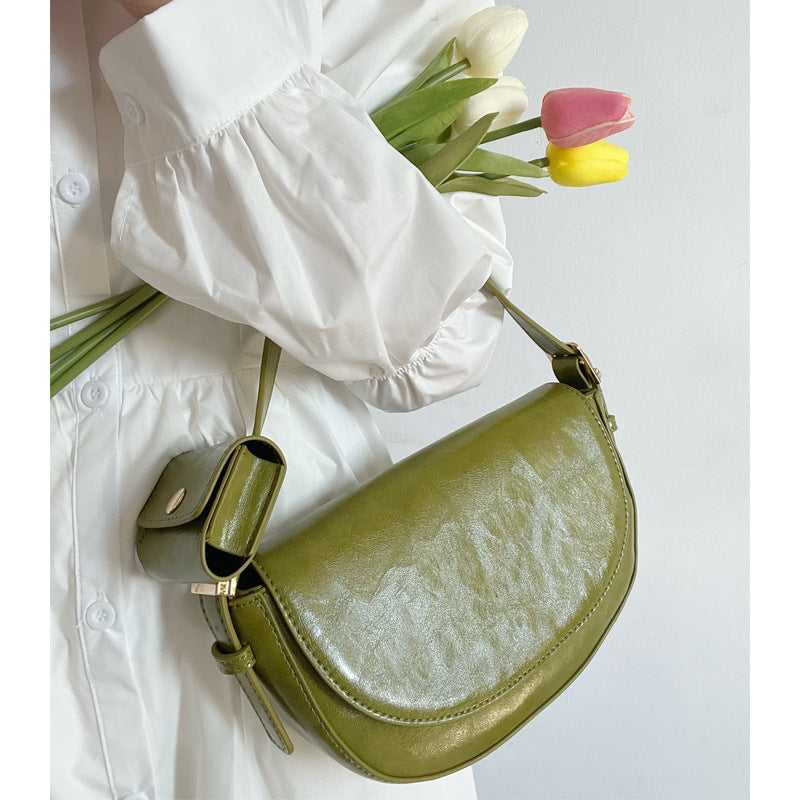 Women's Portable Crossbody Saddle Bag - One-Shoulder Urban Style
