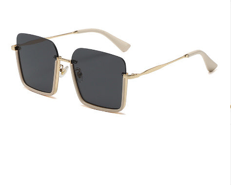 Trendy Square Large Frame Sunglasses - UV Protection