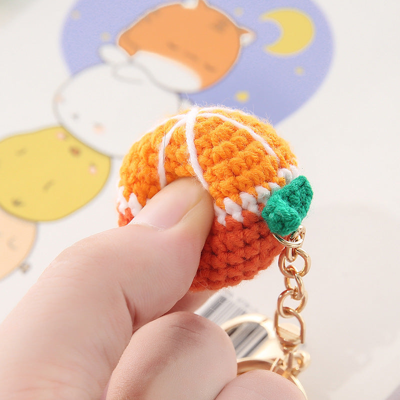 Creative Wool Ball Keychain - Soft Fruit-Inspired Pendant Chain
