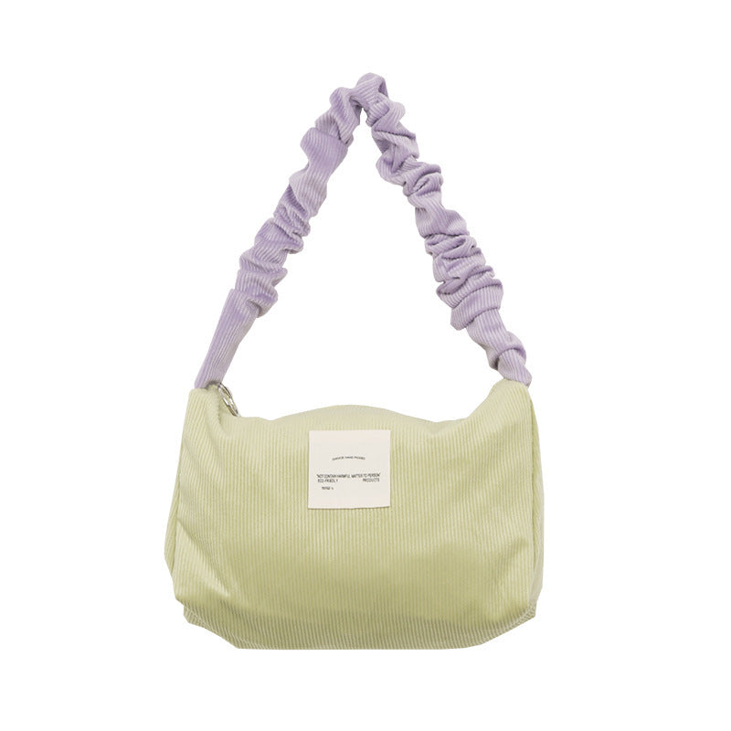Candy-colored Corduroy Underarm Bag